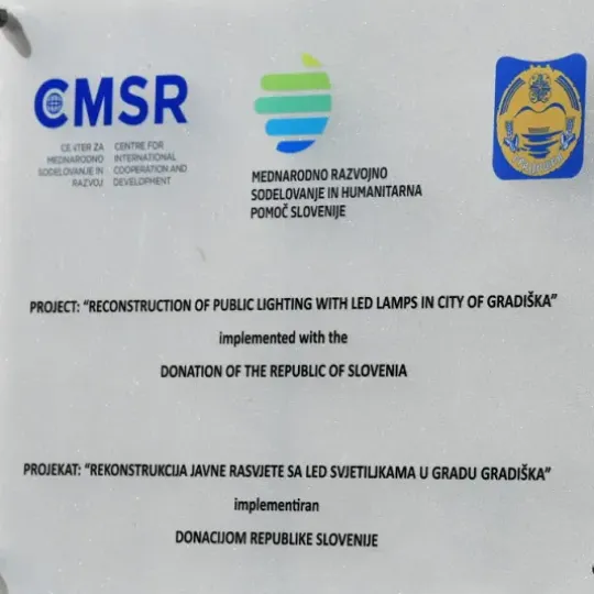 Ceremonial inauguration of the Reconstruction of the public lighting project in the Municipality of Gradiška, Bosnia and Herzegovina
